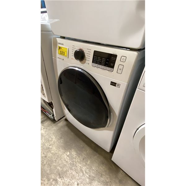 SAMSUNG WHITE FRONT LOAD WASHING MACHINE  *ORIGINATED IN SERVICE AREA, WORKING CONDITION UNKNOWN*