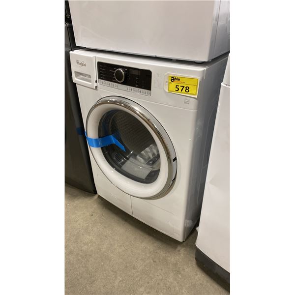 WHIRLPOOL WHITE FRONT LOAD DRYER  *ORIGINATED IN SERVICE AREA, WORKING CONDITION UNKNOWN*
