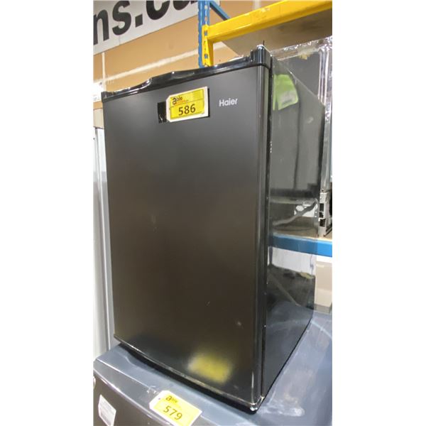 HAIER BLACK BAR FRIDGE  *ORIGINATED IN SERVICE AREA, WORKING CONDITION UNKNOWN*