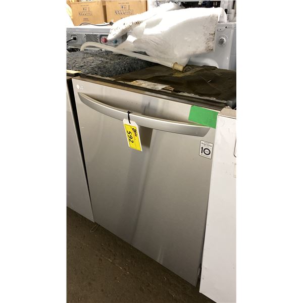 LG STAINLESS STEEL DISHWASHER  *ORIGINATED IN SERVICE AREA, WORKING CONDITION UNKNOWN*
