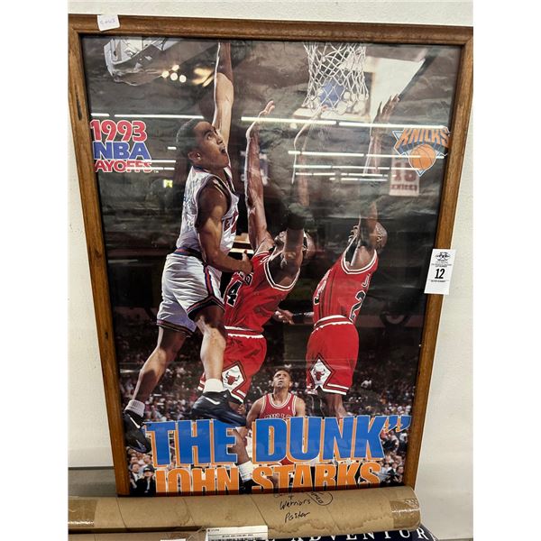 1993 NBA Playoff Poster The Dunk John Starks