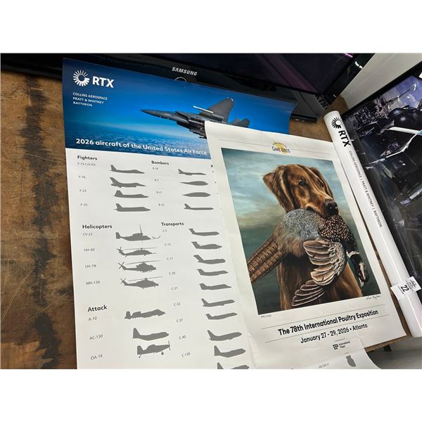 North American Game Birds Unframed Wall Art, Air Force Jet Poster