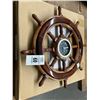 Image 1 : Ship Wheel Clock -  15.7"
