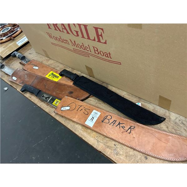 4-Large Machete w/Sheath - 4 X $