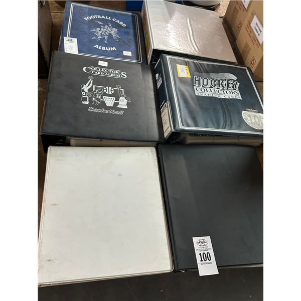 6-Sports Trading Card Albums - 6 X $