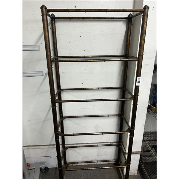 Metal Rattan Style 6 Shelf Display - Missing Shelves