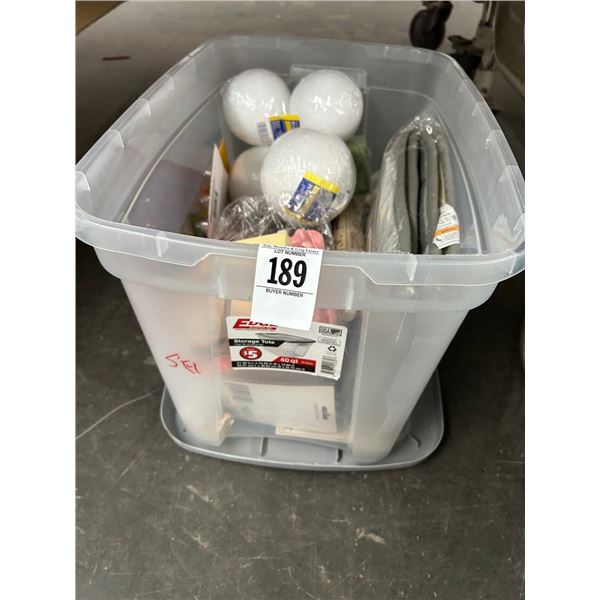 Lidded Bin w/Asst. Home Goods