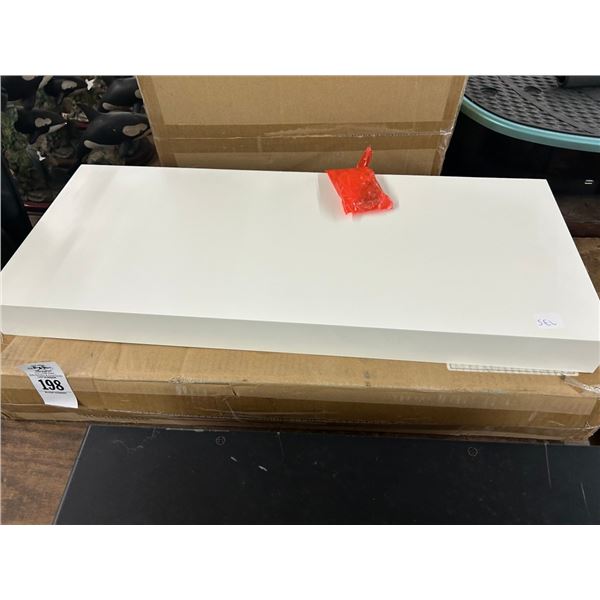 White Wooden  2'  Wall Shelf