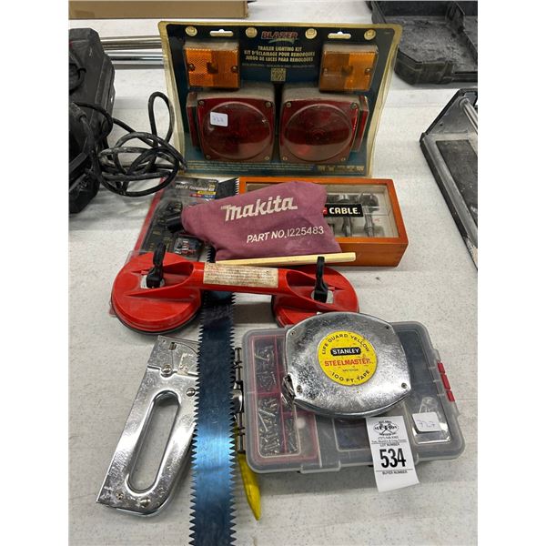 Forstner Bits, Glass Clamp, Trailer Lights, Wire Stripper