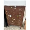Image 1 : Brown Metal Footed 15 Drawer Storage Cabinet