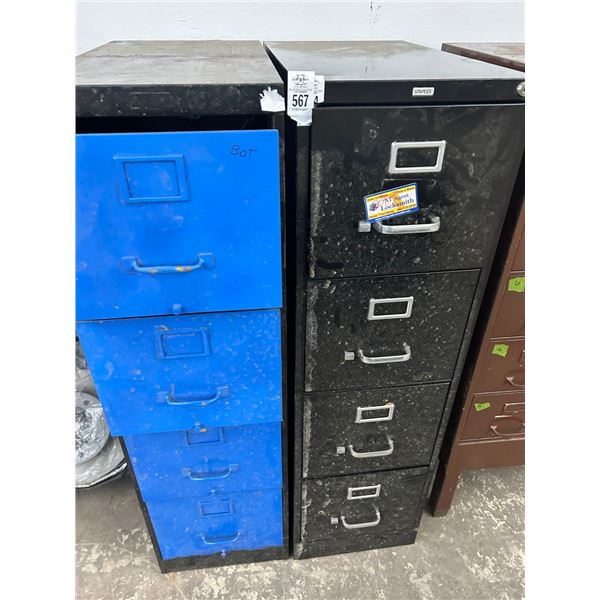 Metal 4 Drawer File Cabinets - 2