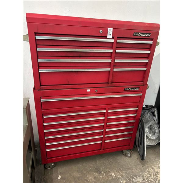 US General 21 Compartment Stack Rolling Toolbox
