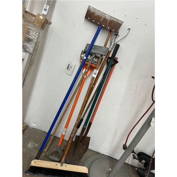 Push Broom, Floor Scrapers, Shovels, Tools