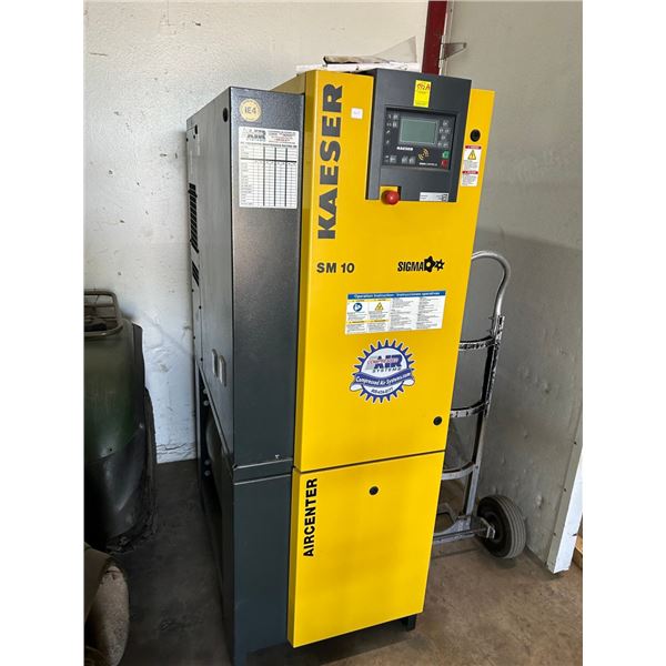 Kaeser SM10 Air Center Rotary Screw Compressor  10HP  125PSIG w/Manuals