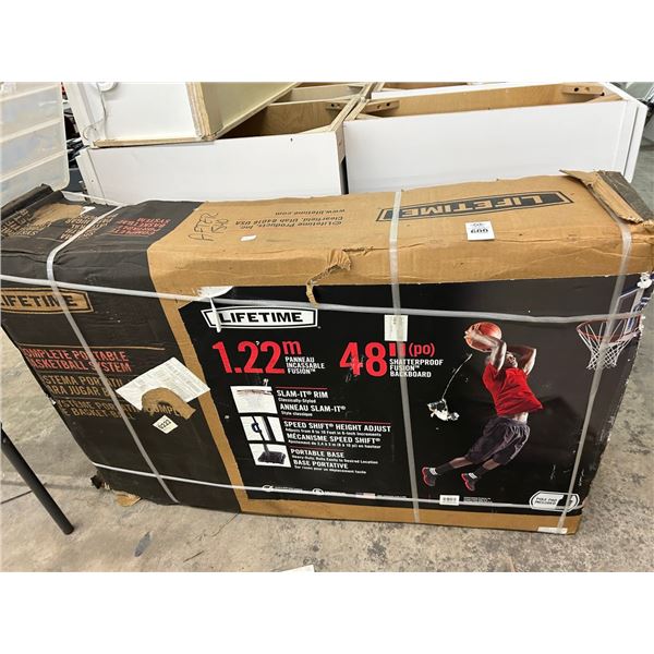 Lifetime Portable Basketball Hoop in Box w/Shatterproof Backboard