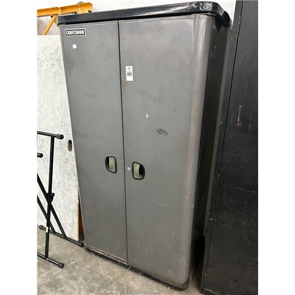 Black/Grey Metal Storage Cabinet