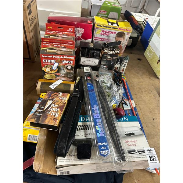 M/W  Cooker, Wiper Blades, Tent Fan, Electronics, Home Goods
