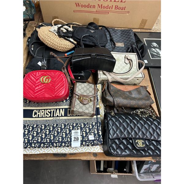 Asst. Decorator Purses, Gucci, Christian Dior - Not Authenticated