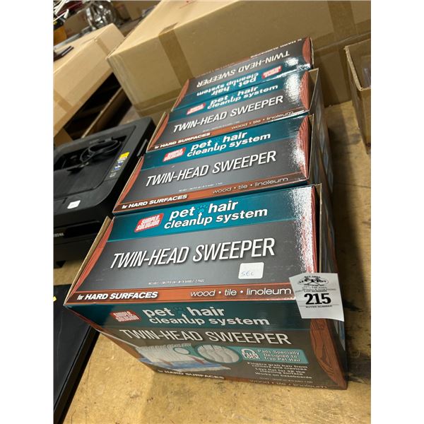 4-Pet Hair Twin Head Clean Up Sweeper System - 4 X $