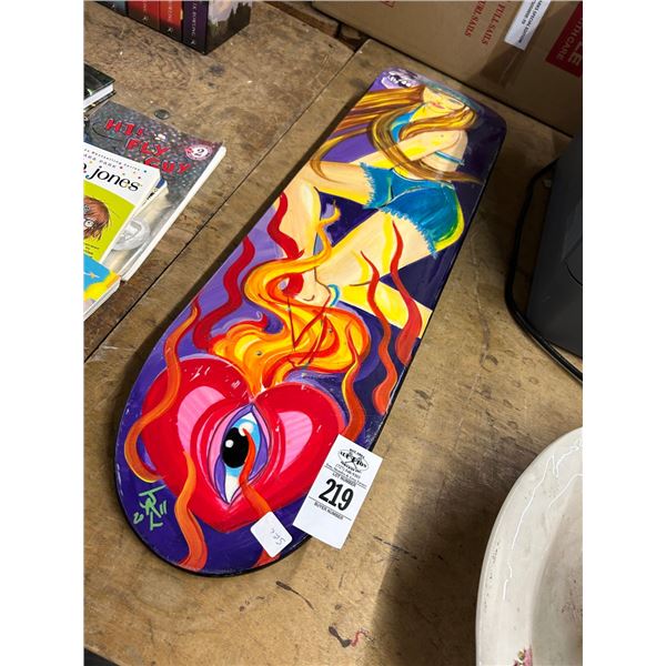 Art of Woman on Skateboard