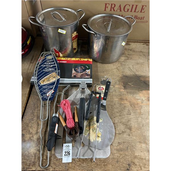SS Stock Pots, BBQ Utensils