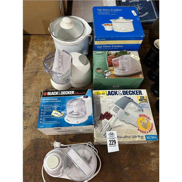 Asst. Appliances Food Processor, Crockpots, Blender