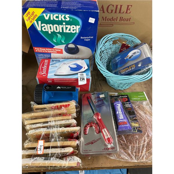 Curling Iron, Rat Traps, Clothes Iron, Vaporizer, Dust Set