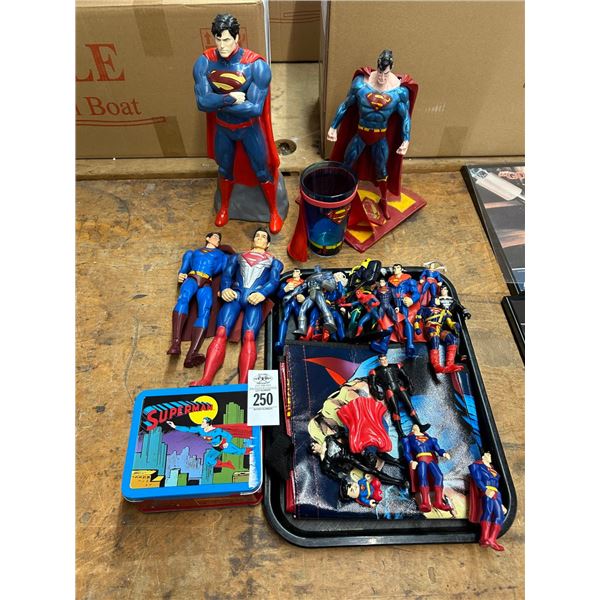 Collector Superman Figurines, Lunch Box, Mug