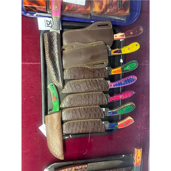 9-Custom Knife w/Sheath - 9 X $