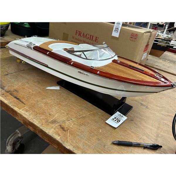 Reba Super America  2'  Wooden Boat Model w/Box