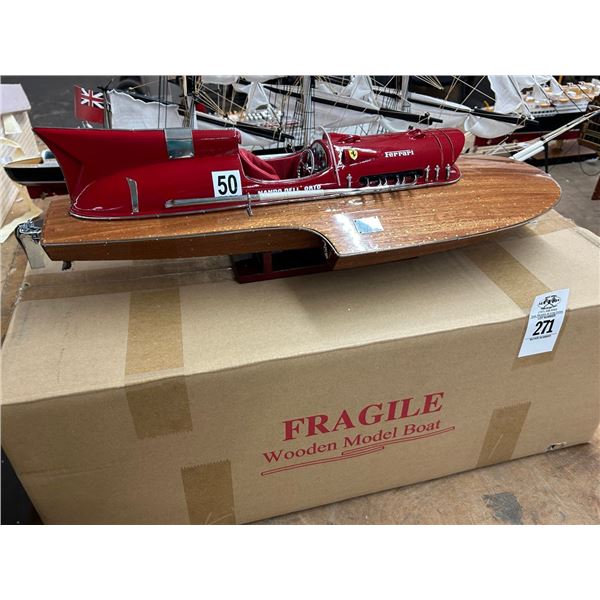 Ferrari Wooden Hydroplane Model w/Box