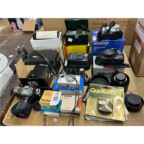 Asst. Vintage Cameras/Lens Olympus/Pentax/Others