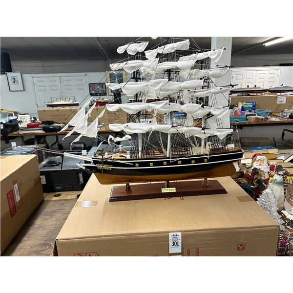 The Cuddy Shark  27"  Tall Ship Model w/Box