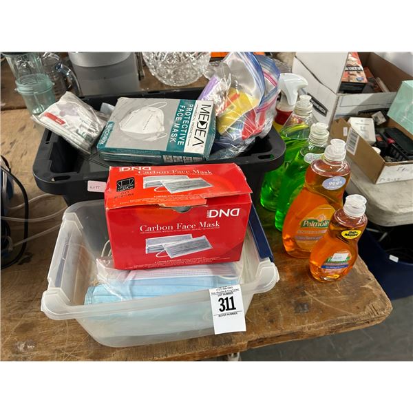 Protective Masks, Cleaning Supplies
