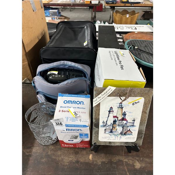 Camcorder, Magna Lamp, BP Monitor, Wall Art, Computer Tower, Pet Carrier