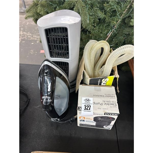 Electric Inflator Pump, Tower Fan, Clothes Iron, Super Saver