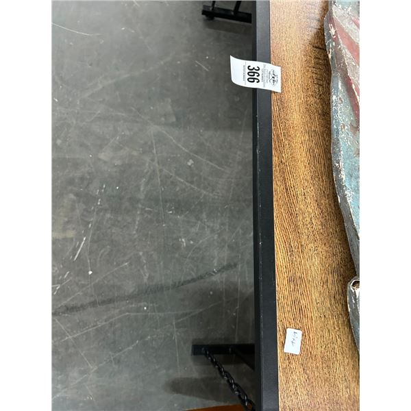 Oak Style Black Metal w/Chain Ends Coffee Table