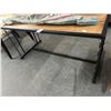 Image 2 : Oak Style Black Metal w/Chain Ends Coffee Table
