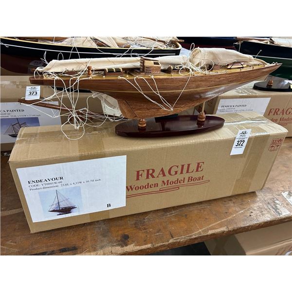 Endeavor  24"  Sailboat Model w/Box