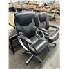 Image 2 : Black/Brown Leather Office Chairs - 2