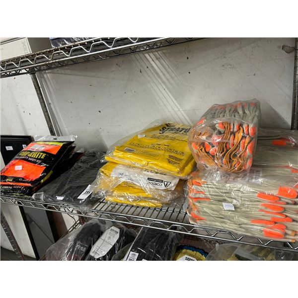 Rain Suits, Garden Gloves, Safety Vests