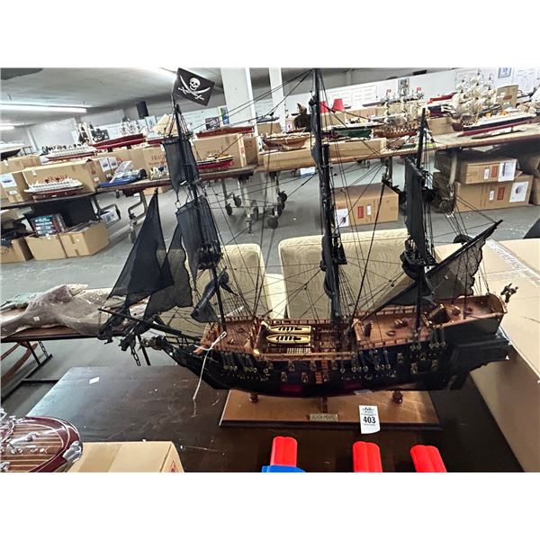 Black Pearl 30"  Tall Ship Model w/Box