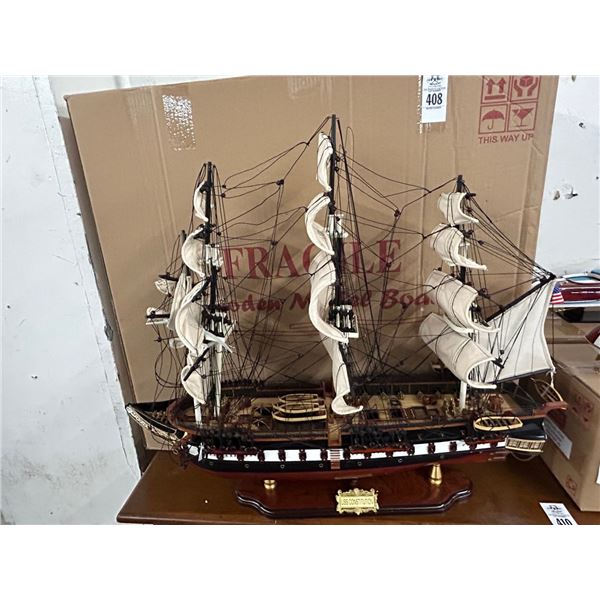 USS Constitution  39"  Tall Ship Model w/Box