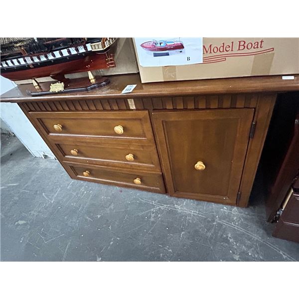 1/3  Oak Hall Cabinet