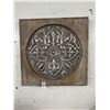 Image 1 : Wooden Framed Metal Medallion - 30"  X  30"