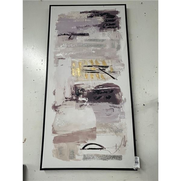 Oil On Canvas Abstract Wall Art - 24"  X  48"