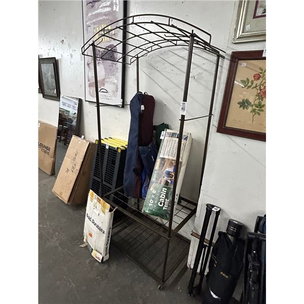 Metal Arched Top Rolling Plant Stand
