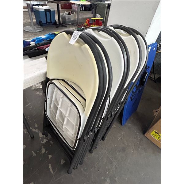 8-Plastic Folding Chairs - 8 X $