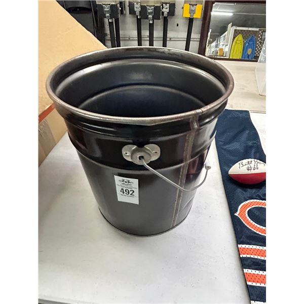 Bowling Ball, Metal Bucket