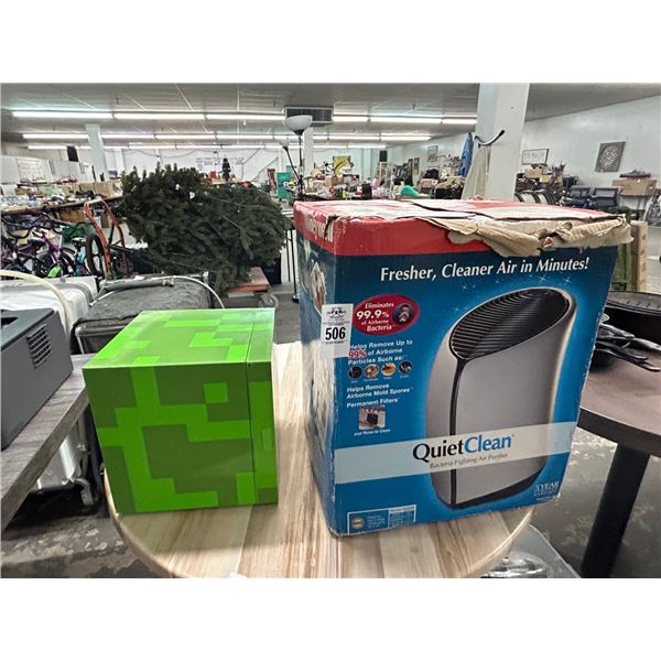 Quiet Clean Air Purifier, Green Creeper Mini Frig.
